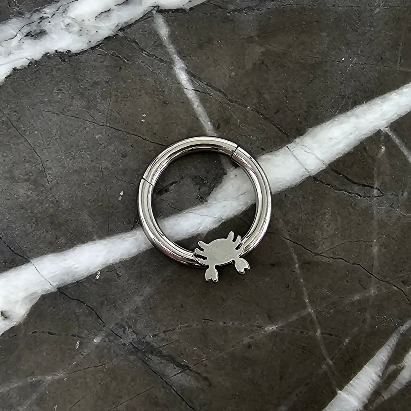 Crab Hinged Titanium Septum Clicker