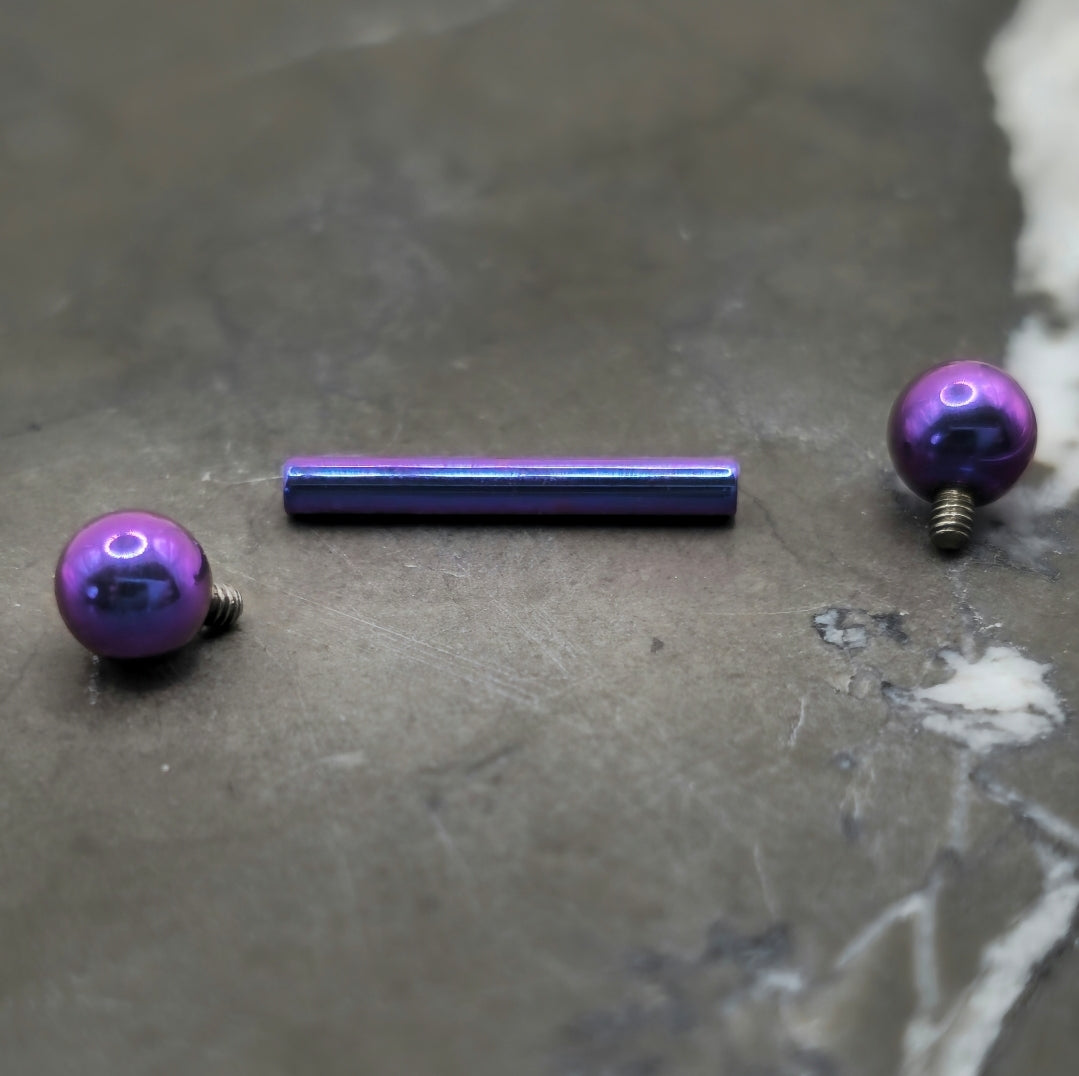 Blurple Internally Threaded Barbell