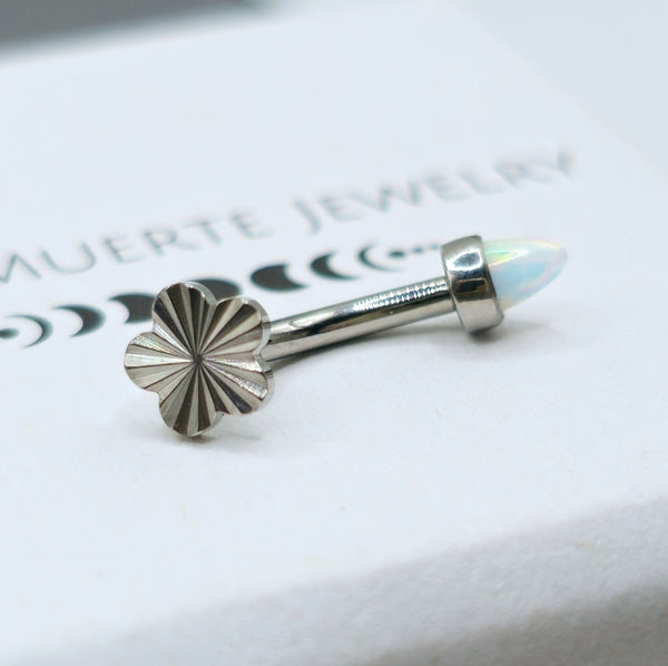 Groovy Flower Curved Barbell