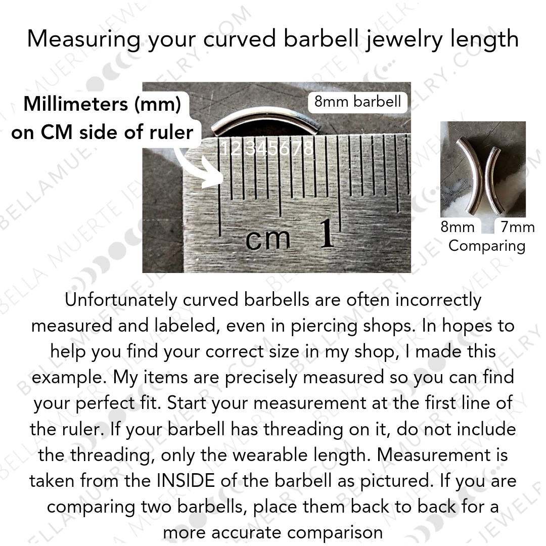 Titanium Internally Threaded Curved Barbell