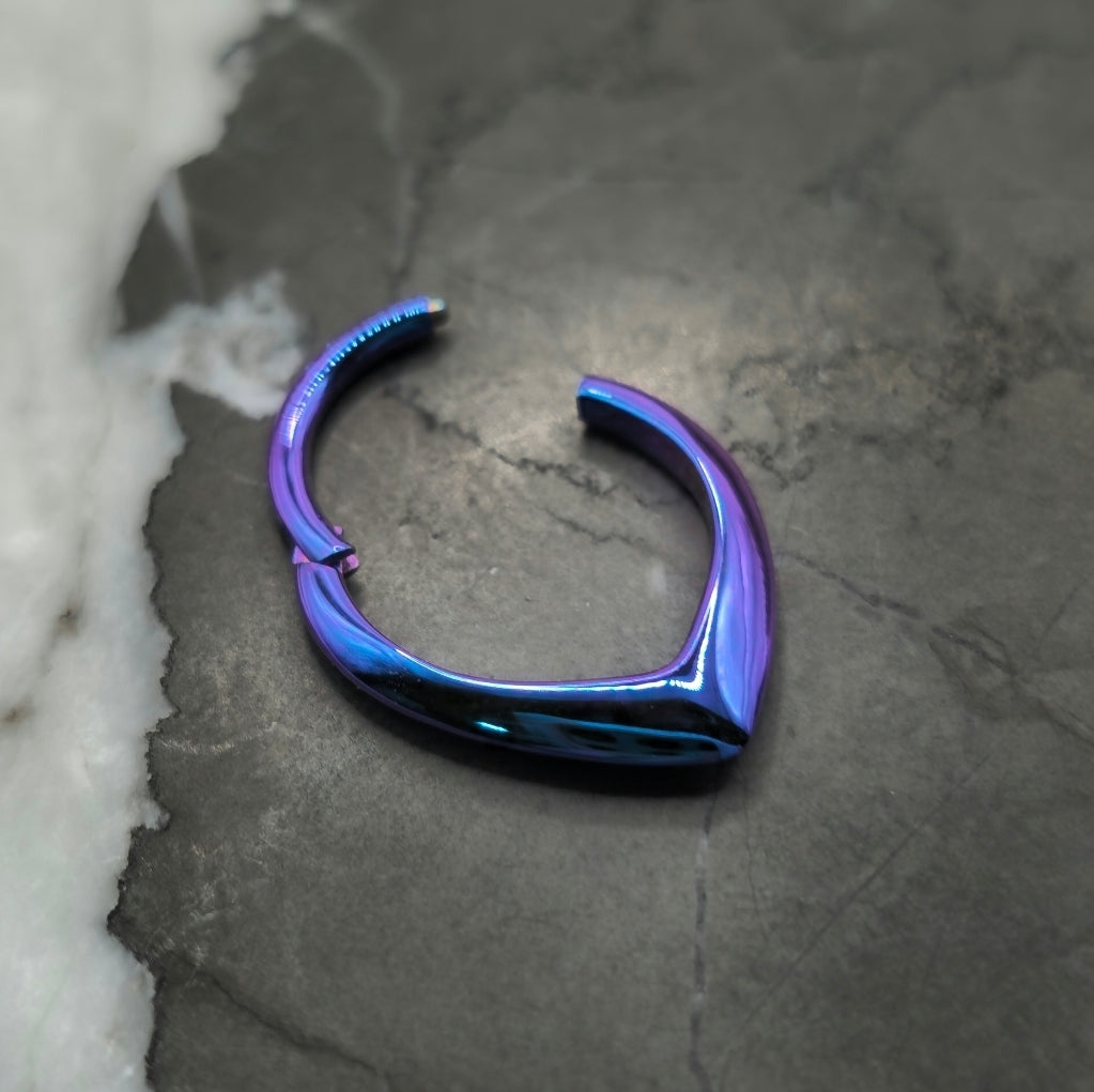 Color Shift Blurple Tapering Teardrop Clicker