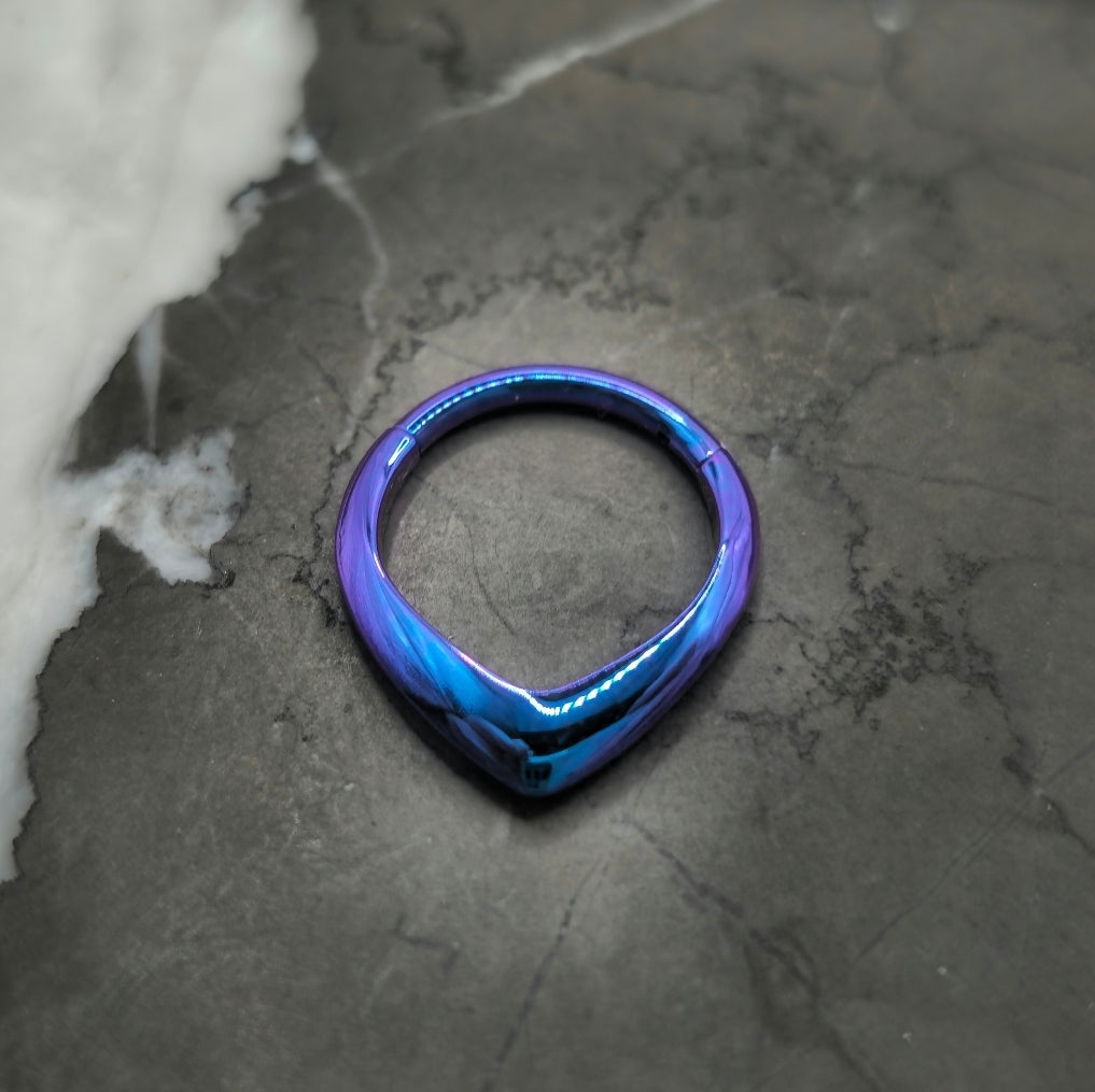 Color Shift Blurple Tapering Teardrop Clicker