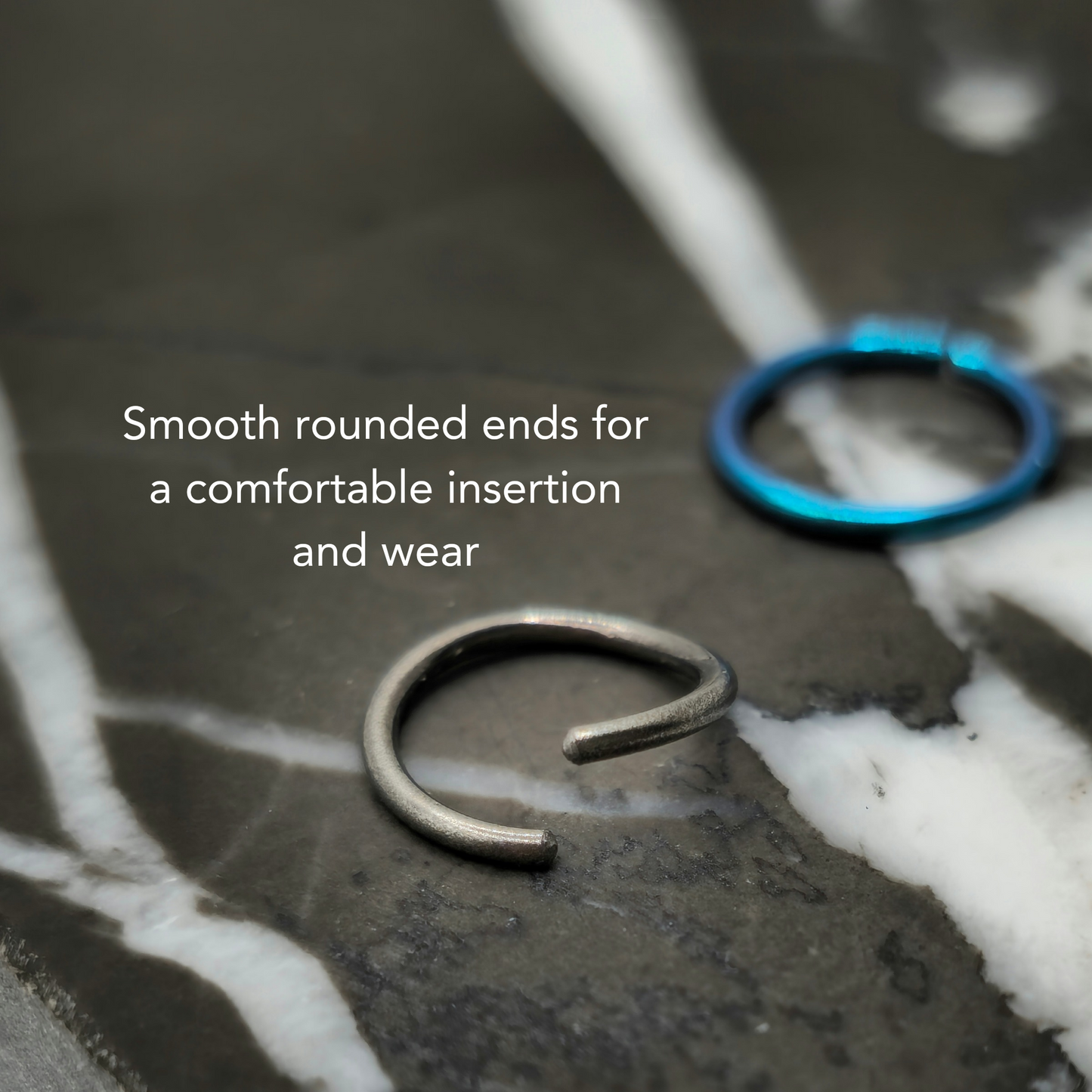 Baby Blues Beaded Nose Ring