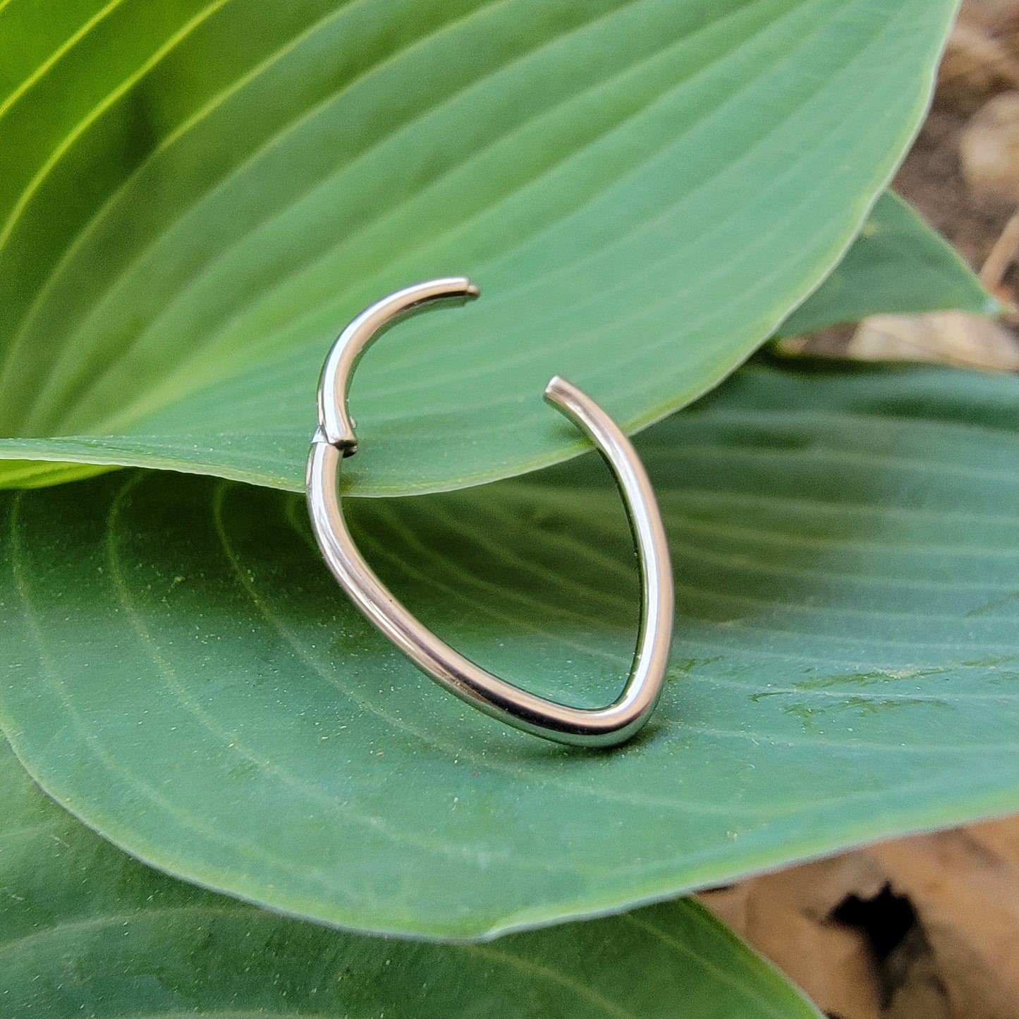 Silver Teardrop Septum Clicker