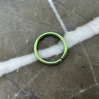 Pearlescent Lime Green Niobium Bendable Piercing Hoop Ring