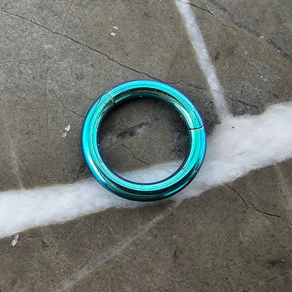 Teal Anodized Titanium Hinged Segment Clicker