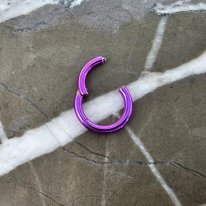 Vibrant Purple Anodized Titanium Hinged Segment Clicker