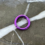 Vibrant Purple Anodized Titanium Hinged Segment Clicker