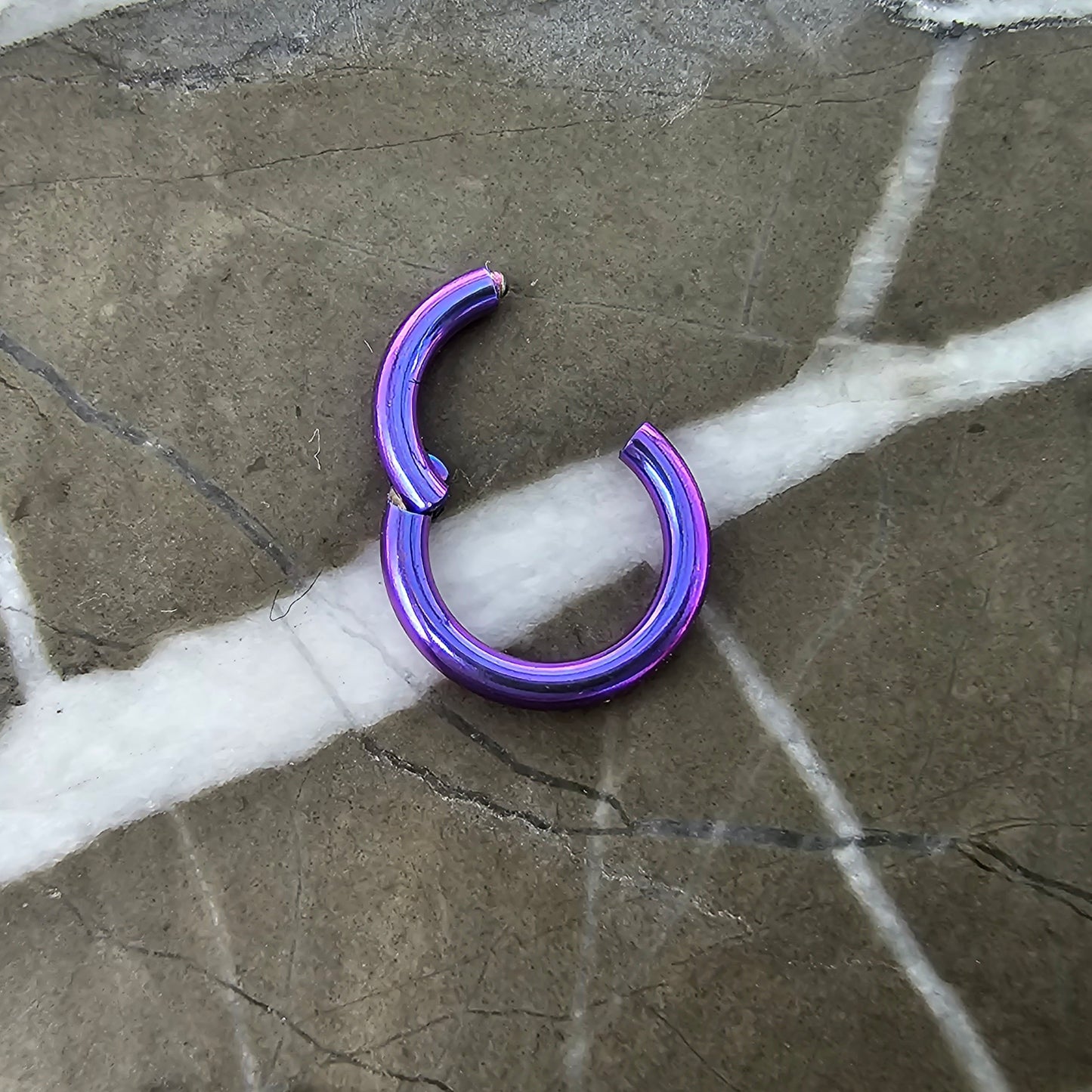 Blue-Purple (Blurple) Anodized Titanium Hinged Segment Clicker