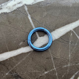 Light Blue Anodized Titanium Hinged Segment Clicker