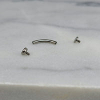 New | Tiny "Floating" Titanium Curved Barbell