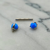 Titanium Blue Claw Set Opal Barbells in 14g