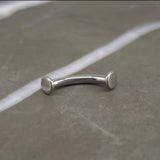 Titanium Minimalist Flat End Curved Barbell