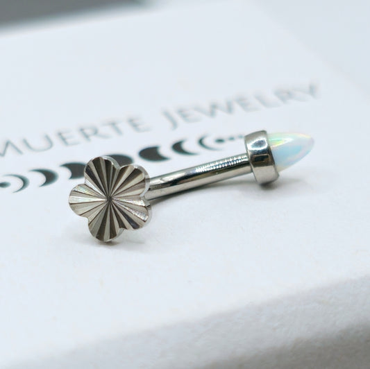 Groovy Flower Curved Barbell