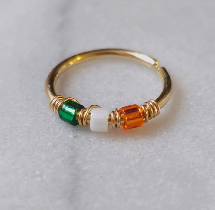 Irish Flag Nostril or Cartilage Hoop Ring