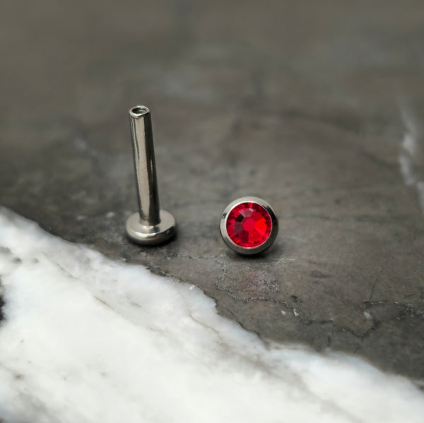 Red Swarovski Stud