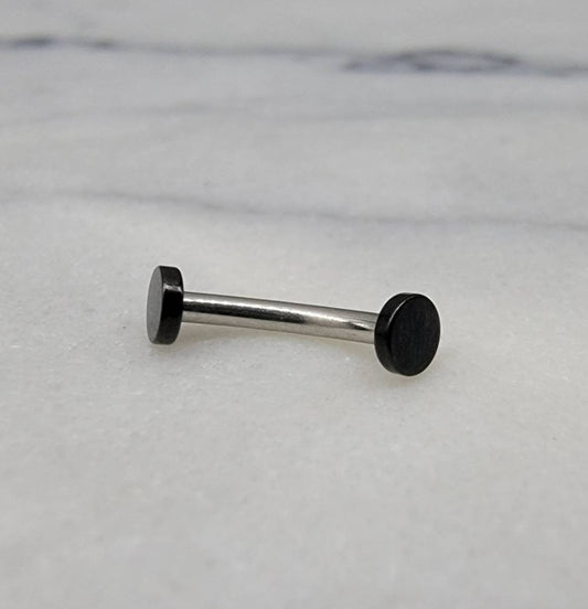 Black Flat End Curved Barbell