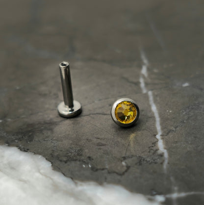 Citrine Swarovski Stud