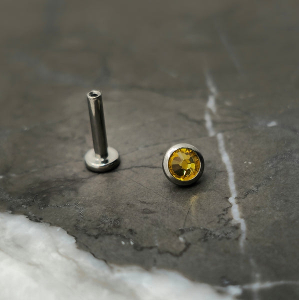 Citrine Swarovski Stud