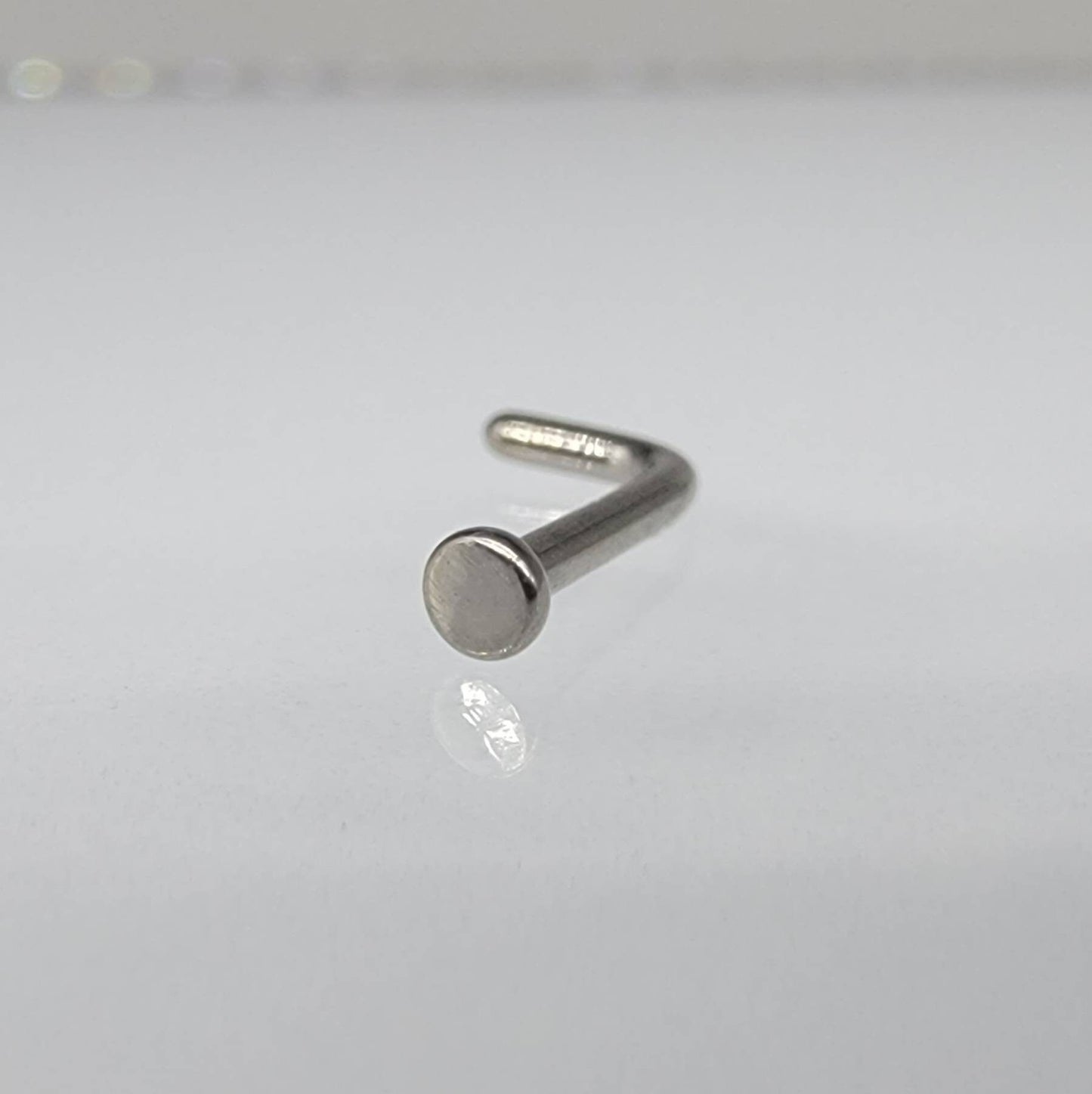 Tiny 2mm Titanium Minimalist Flat Disc Nose Stud