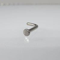 Tiny 2mm Titanium Minimalist Flat Disc Nose Stud