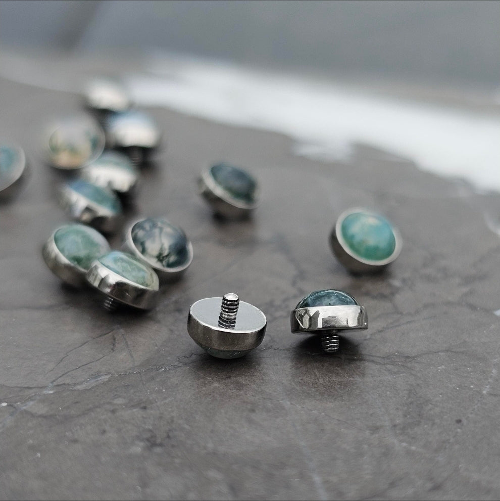 Moss Agate Stone Dermal Top