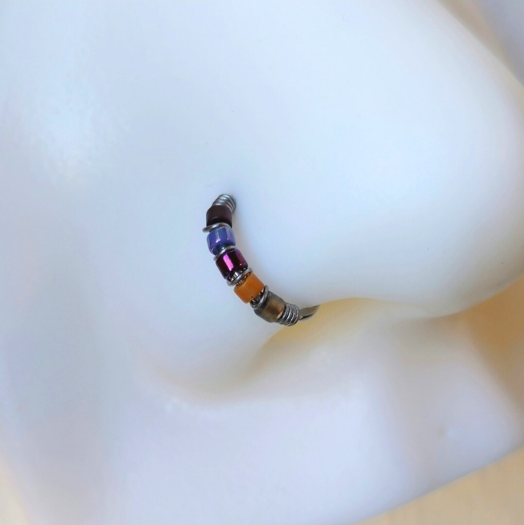 Autumn's Harvest Beaded Nose Ring
