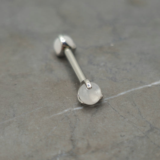 Quartz Stone Straight Barbell