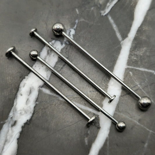 18g, 16g or 14g Industrial Barbell