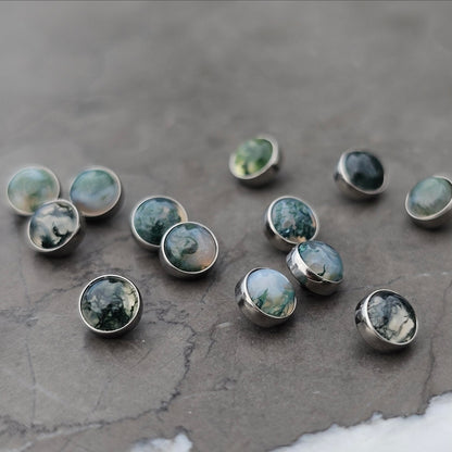 Moss Agate Stone Dermal Top