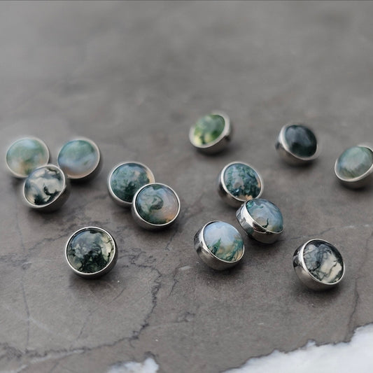 Moss Agate Stone Dermal Top