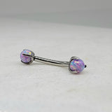 Purple Claw Set Opal Ended Curved Barbell