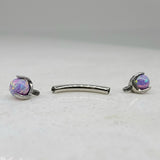 Purple Claw Set Opal Ended Curved Barbell