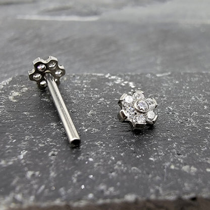 Double Flower Straight Barbell