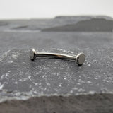 Titanium Minimalist Flat End Curved Barbell