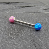 Cotton Candy Opal Ended Straight Barbell