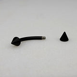 Matte Black Spiked Curved Barbell