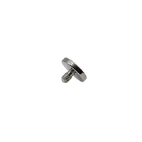 Flat Silver Circle Dermal / 14g Labret