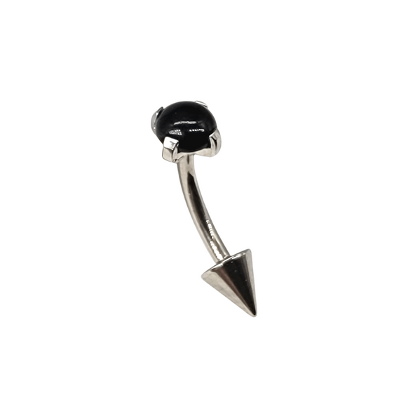 Black Onyx + Spiked Curved Barbell