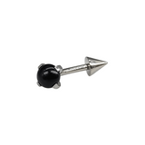 Black Onyx + Spiked Curved Barbell