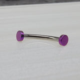 Purple Flat End Curved Barbell