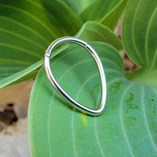 Silver Teardrop Septum Clicker