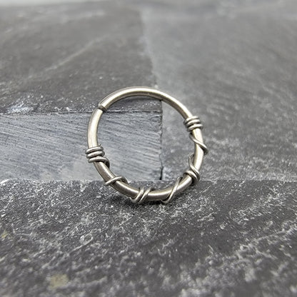 Niobium Banded Bendable Piercing Hoop