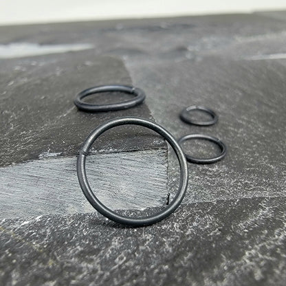 Matte Black Niobium Bendable Piercing Hoop