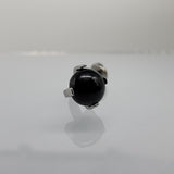 Black Onyx Floating Belly Button Ring Curved Barbell