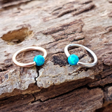Blue-Green Opal Captive Bead Ring