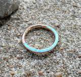 Opal Front Inlay Rose Gold Clicker Hoop