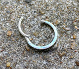 Opal Front Inlay Silver Clicker Hoop